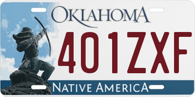 OK license plate 401ZXF