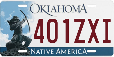 OK license plate 401ZXI