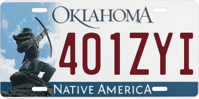 OK license plate 401ZYI
