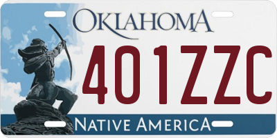 OK license plate 401ZZC