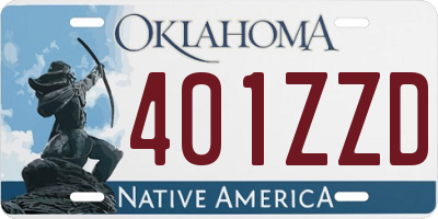 OK license plate 401ZZD