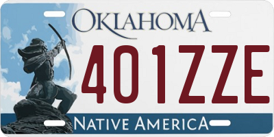 OK license plate 401ZZE