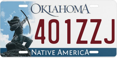 OK license plate 401ZZJ