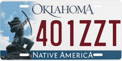 OK license plate 401ZZT