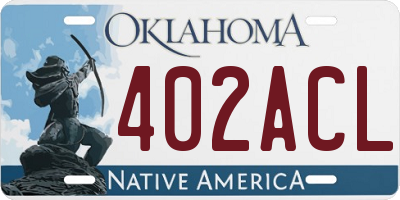 OK license plate 402ACL