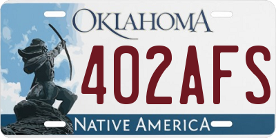 OK license plate 402AFS