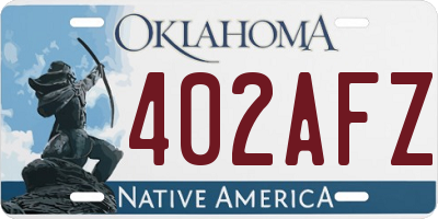 OK license plate 402AFZ