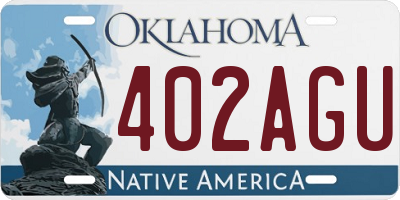 OK license plate 402AGU