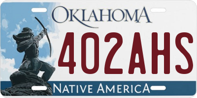 OK license plate 402AHS