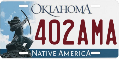 OK license plate 402AMA