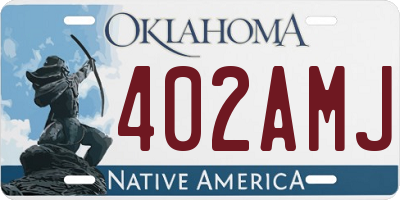 OK license plate 402AMJ