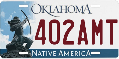 OK license plate 402AMT