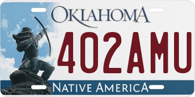 OK license plate 402AMU