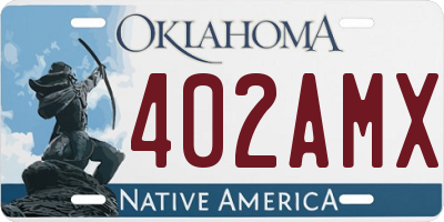 OK license plate 402AMX