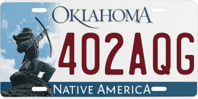 OK license plate 402AQG