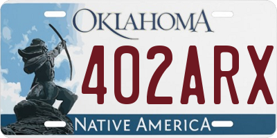 OK license plate 402ARX