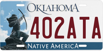 OK license plate 402ATA