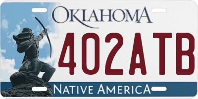 OK license plate 402ATB
