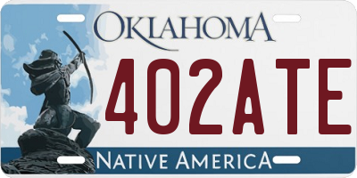 OK license plate 402ATE