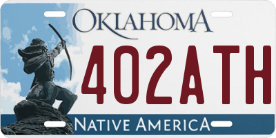 OK license plate 402ATH