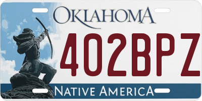 OK license plate 402BPZ