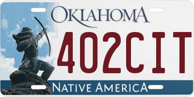 OK license plate 402CIT