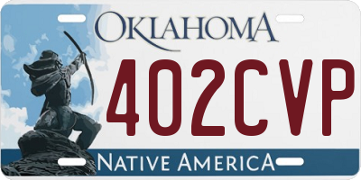 OK license plate 402CVP