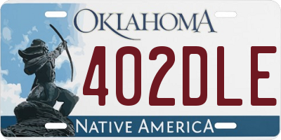OK license plate 402DLE