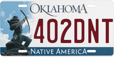 OK license plate 402DNT