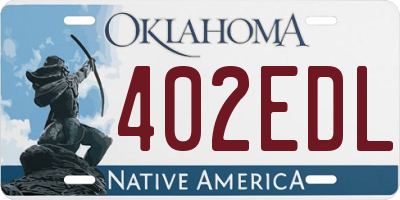 OK license plate 402EDL