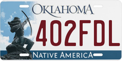 OK license plate 402FDL