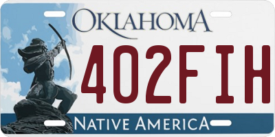 OK license plate 402FIH