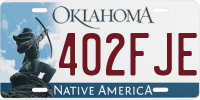 OK license plate 402FJE