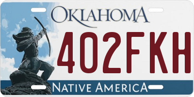 OK license plate 402FKH