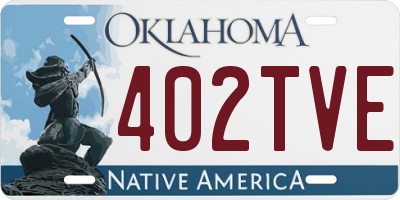 OK license plate 402TVE