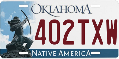 OK license plate 402TXW