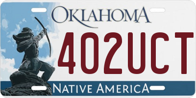 OK license plate 402UCT