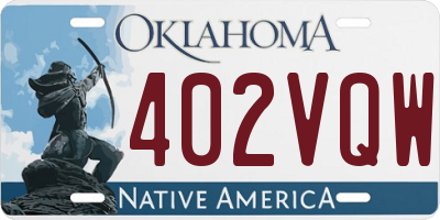OK license plate 402VQW