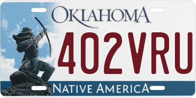 OK license plate 402VRU