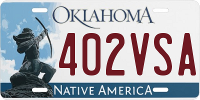 OK license plate 402VSA