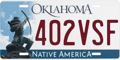 OK license plate 402VSF