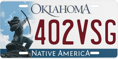 OK license plate 402VSG