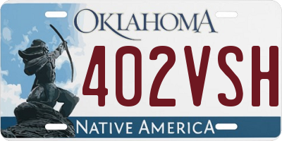 OK license plate 402VSH