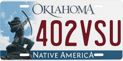 OK license plate 402VSU