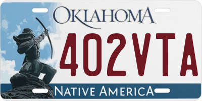 OK license plate 402VTA