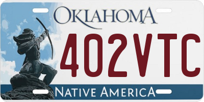 OK license plate 402VTC
