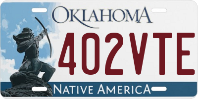 OK license plate 402VTE