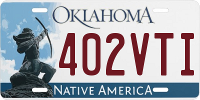 OK license plate 402VTI