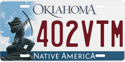OK license plate 402VTM