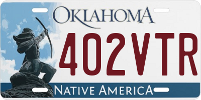 OK license plate 402VTR